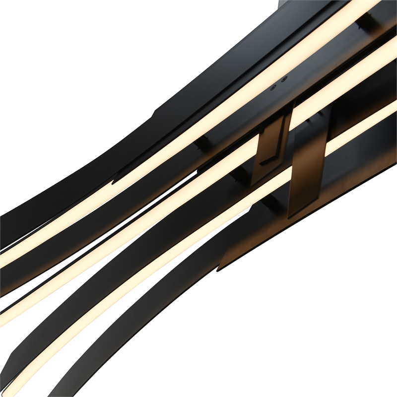 Solara Integrated LED Black Chandelier