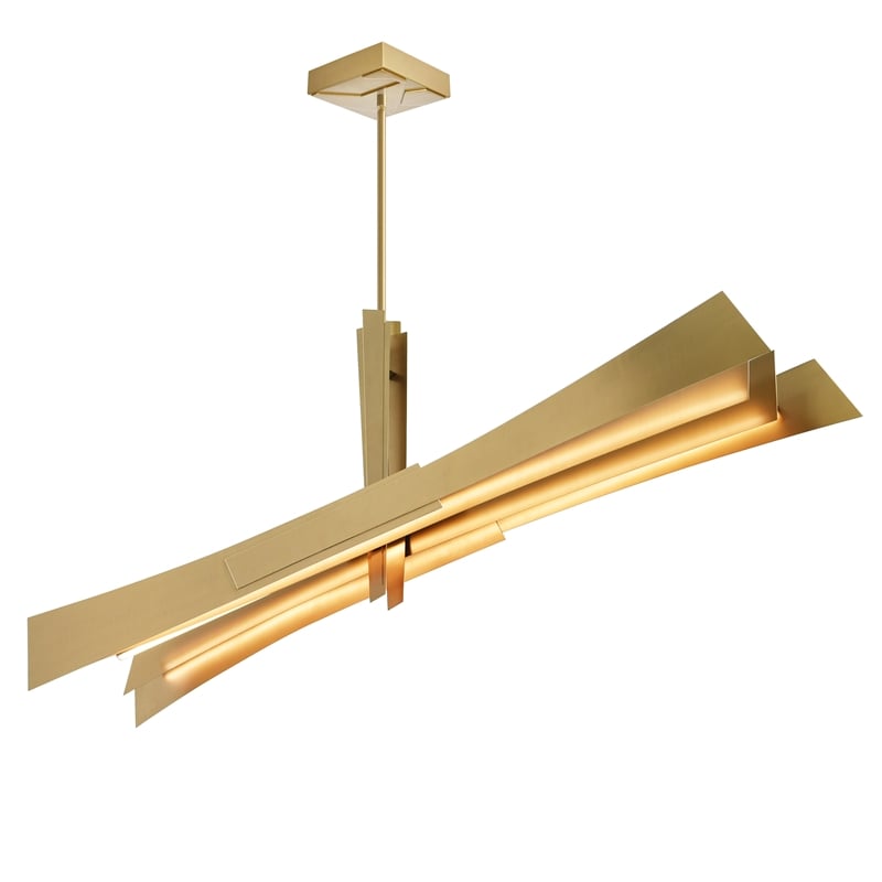Solara Integrated LED Brass Chandelier