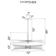 Solara Integrated LED Brass Chandelier