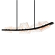 Arcus Integrated LED 50in Black Chandelier with Handcrafted Glass