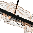Arcus Integrated LED 50in Black Chandelier with Handcrafted Glass