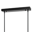 Arcus Integrated LED 50in Black Chandelier with Handcrafted Glass