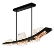 Arcus Integrated LED 50in Black Chandelier with Handcrafted Glass