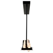 Arcus Integrated LED 50in Black Chandelier with Handcrafted Glass