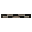 Arcus Integrated LED 50in Black Chandelier with Handcrafted Glass