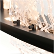 Arcus Integrated LED 50in Black Chandelier with Handcrafted Glass