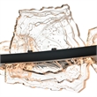 Arcus Integrated LED 50in Black Chandelier with Handcrafted Glass