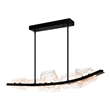 Arcus Integrated LED 50in Black Chandelier with Handcrafted Glass