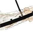 Arcus Integrated LED 70in Black Chandelier with Handcrafted Glass