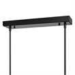 Arcus Integrated LED 70in Black Chandelier with Handcrafted Glass