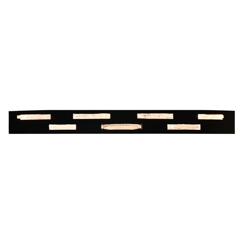 Arcus Integrated LED 70in Black Chandelier with Handcrafted Glass