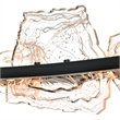 Arcus Integrated LED 70in Black Chandelier with Handcrafted Glass