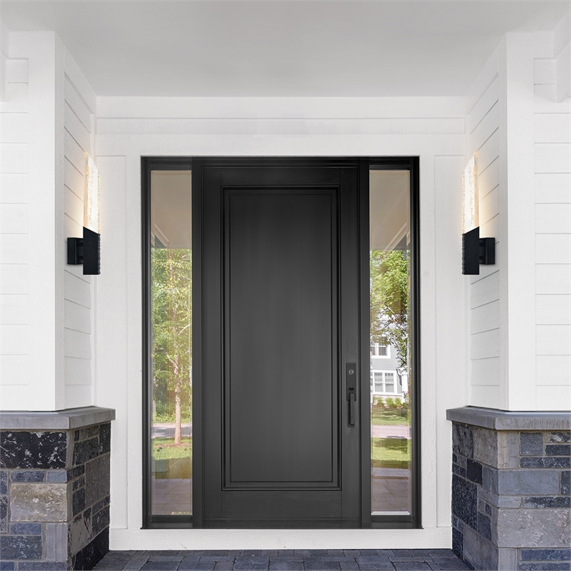 Petra Integrated LED 22in Sand Black Indoor-Outdoor Wall Light