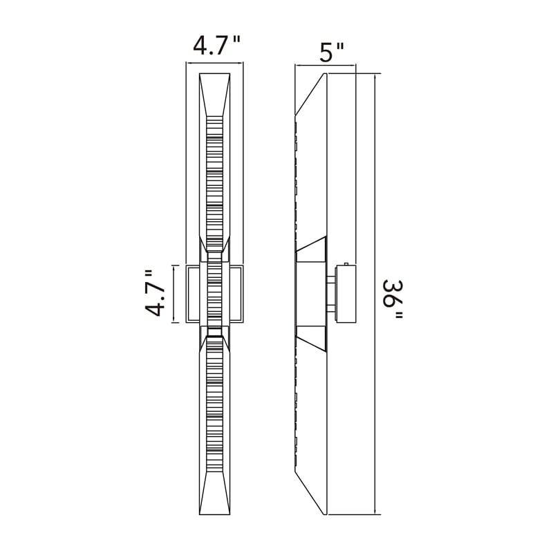Petra Integrated LED 36in Brass Vanity Light with Handcrafted Glass