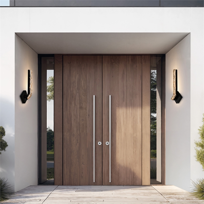 Contour Integrated LED 19in Sand Black Indoor-Outdoor Wall Light