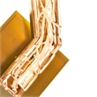 Contour Integrated LED 19in Brass Wall Light with Handcrafted Glass