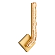 Contour Integrated LED 19in Brass Wall Light with Handcrafted Glass