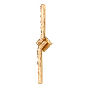 Contour Integrated LED 33in Brass Vanity Light with Handcrafted Glass