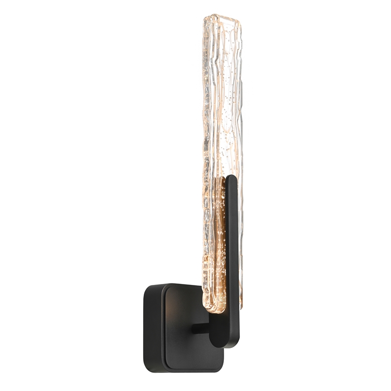 Curva Integrated LED 19in Sand Black Indoor-Outdoor Wall Light