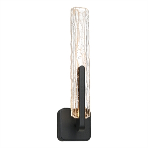 Curva Integrated LED 19in Sand Black Indoor-Outdoor Wall Light