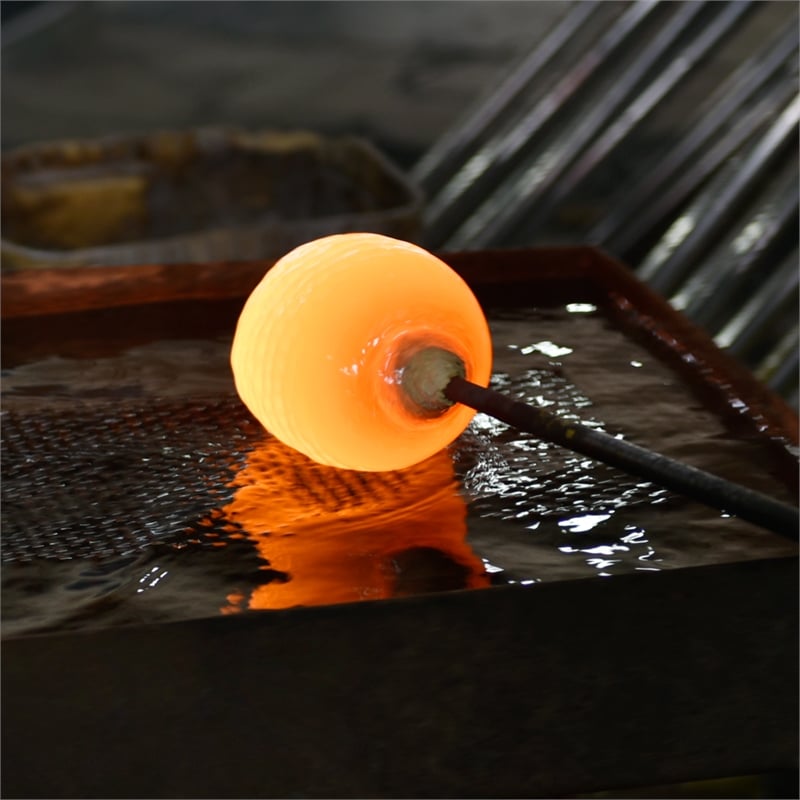 Curva Integrated LED 24in Sand Black Outdoor Wall Light with Handcrafted Glass