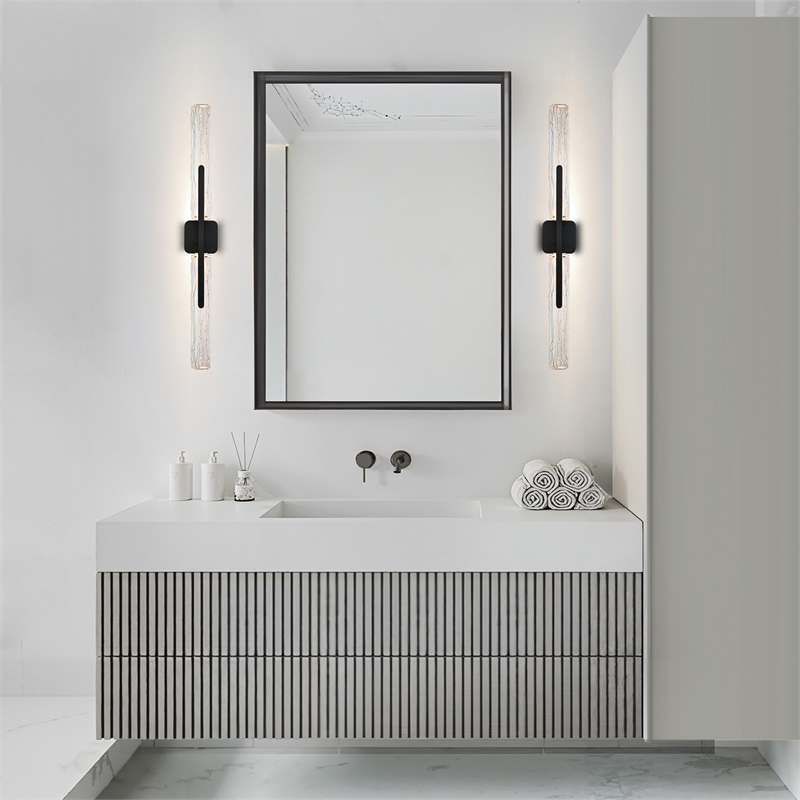 Curva Integrated LED 36in Sand Black Indoor-Outdoor Wall Light