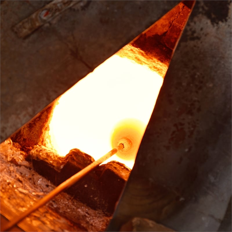 Curva Integrated LED 36in Brass Vanity Light with Handcrafted Glass