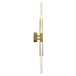 Curva Integrated LED 36in Brass Vanity Light with Handcrafted Glass