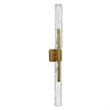 Curva Integrated LED 36in Brass Vanity Light with Handcrafted Glass
