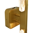 Curva Integrated LED 36in Brass Vanity Light with Handcrafted Glass