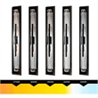 Curva Integrated LED 44in Sand Black Outdoor Wall Light with Handcrafted Glass