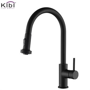 kibi solid brass single level pull down kitchen faucet with sprayer kkf2002