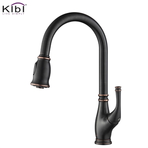 kibi high arc pull out single level solid brass kitchen faucet with sprayer kkf2009