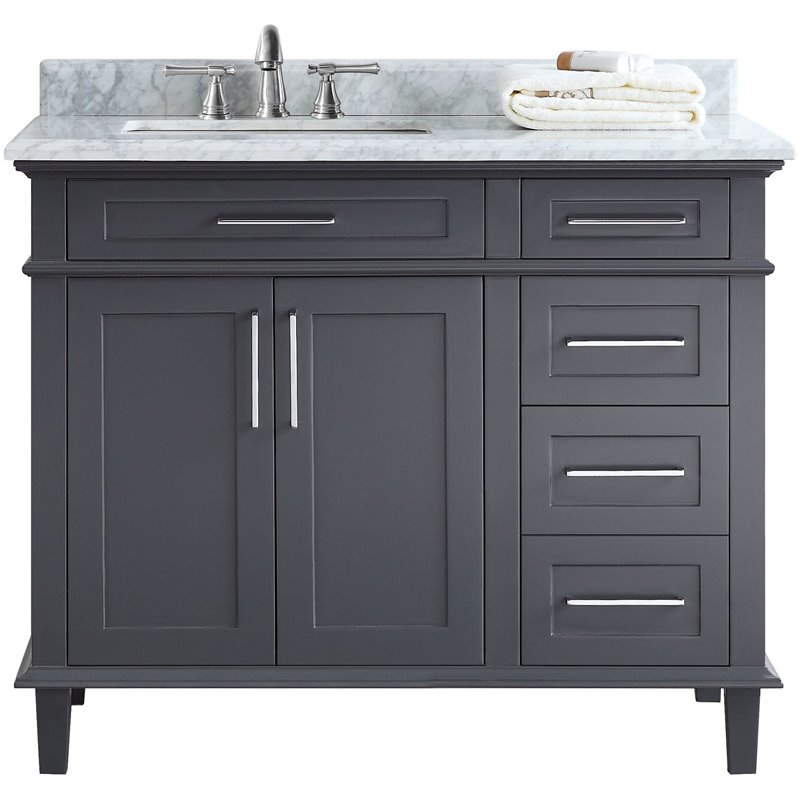 Ari Kitchen Bath Newport 42 Solid, Solid Wood Bathroom Vanity Cabinets