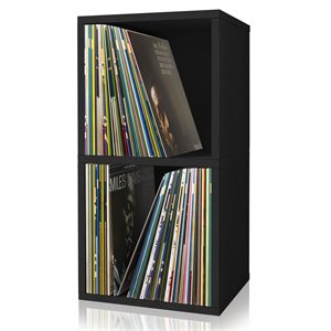 way basics 2 tier zboard vinyl record bookcase display shelf