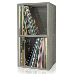 way basics 2 tier zboard vinyl record bookcase display shelf