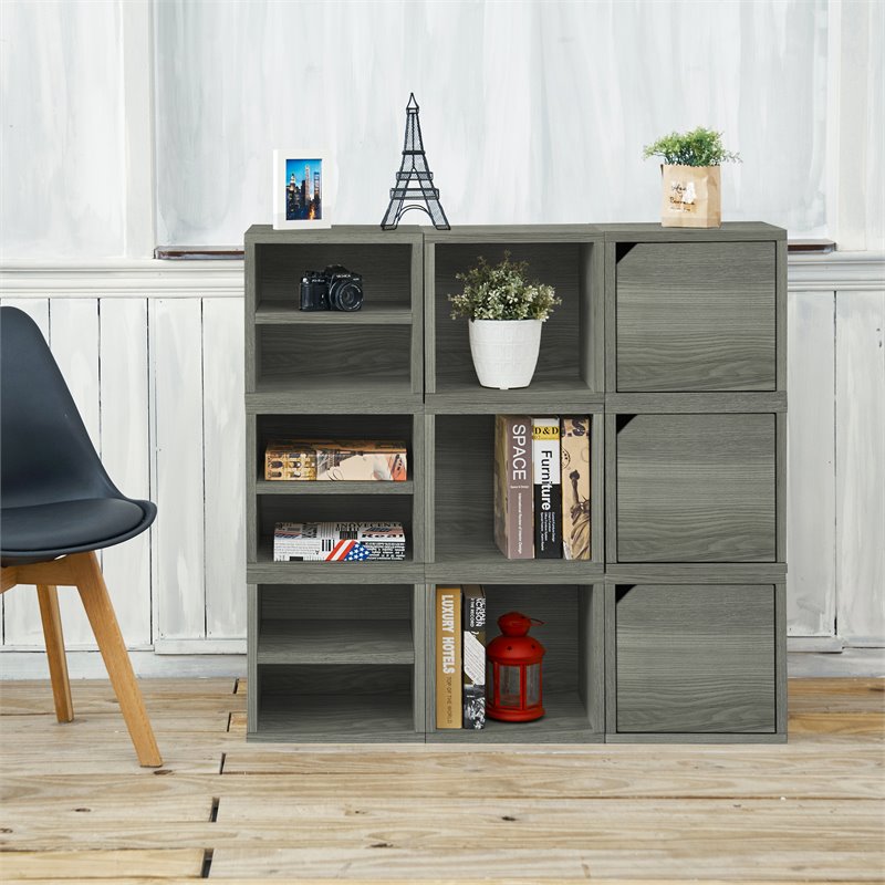 way basics eco friendly modular under desk bookcase with door