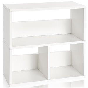 way basics 3 shelf zboard bookshelf organizer in white