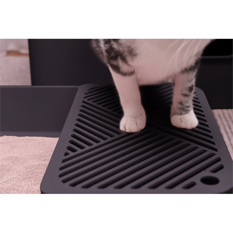 Meowy Studio Loo Cat Litter Box All in One Cover Litter Filter Plate Scoop and Holder in Aspen White