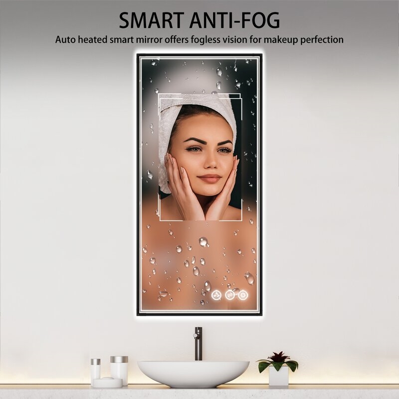 Blossom Kitchen and Bath Smart Bathroom LED Mirror with Antifog