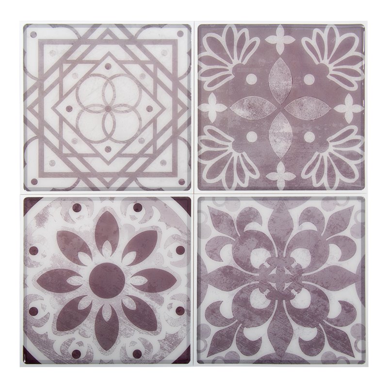 Truu Design Plastic Peel and Stick Multi-Color Wall Tile Set