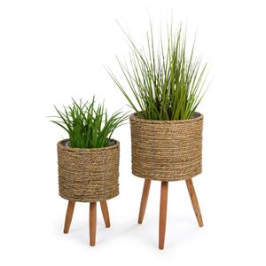 truu design shelbie 2 piece cachepot set with removable manufactured wood legs