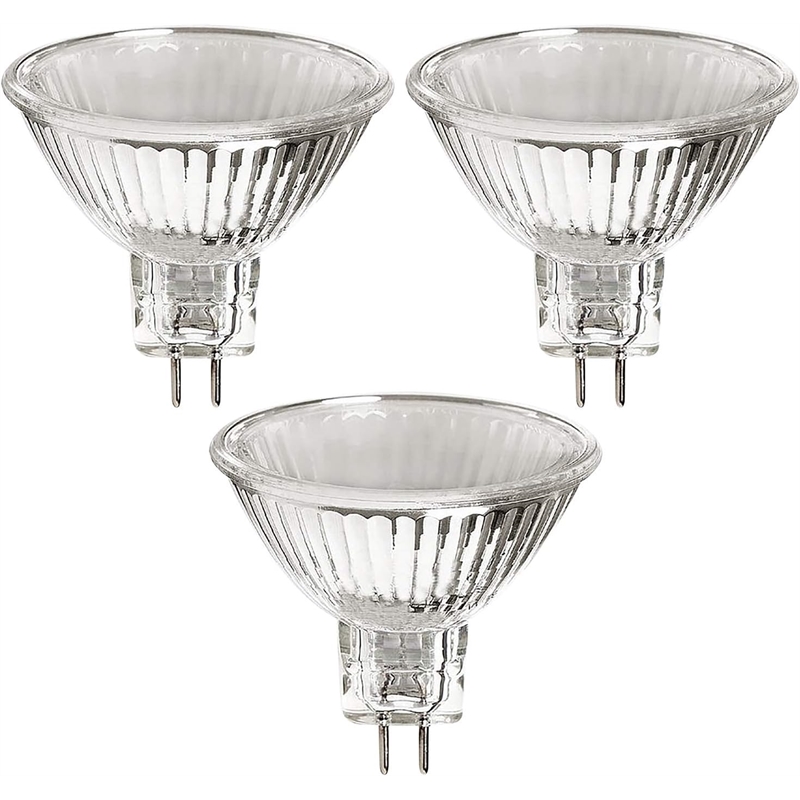 3PCS MR16 Halogen Bulb 50W GU5.3 Base Light