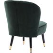 Omax Decor Jane Modern Wood and Velvet Fabric Upholstered Accent Chair in Green