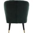 Omax Decor Jane Modern Wood and Velvet Fabric Upholstered Accent Chair in Green