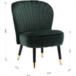 Omax Decor Jane Modern Wood and Velvet Fabric Upholstered Accent Chair in Green