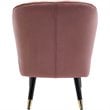 Omax Decor Jane Modern Wood and Velvet Fabric Upholstered Accent Chair in Pink