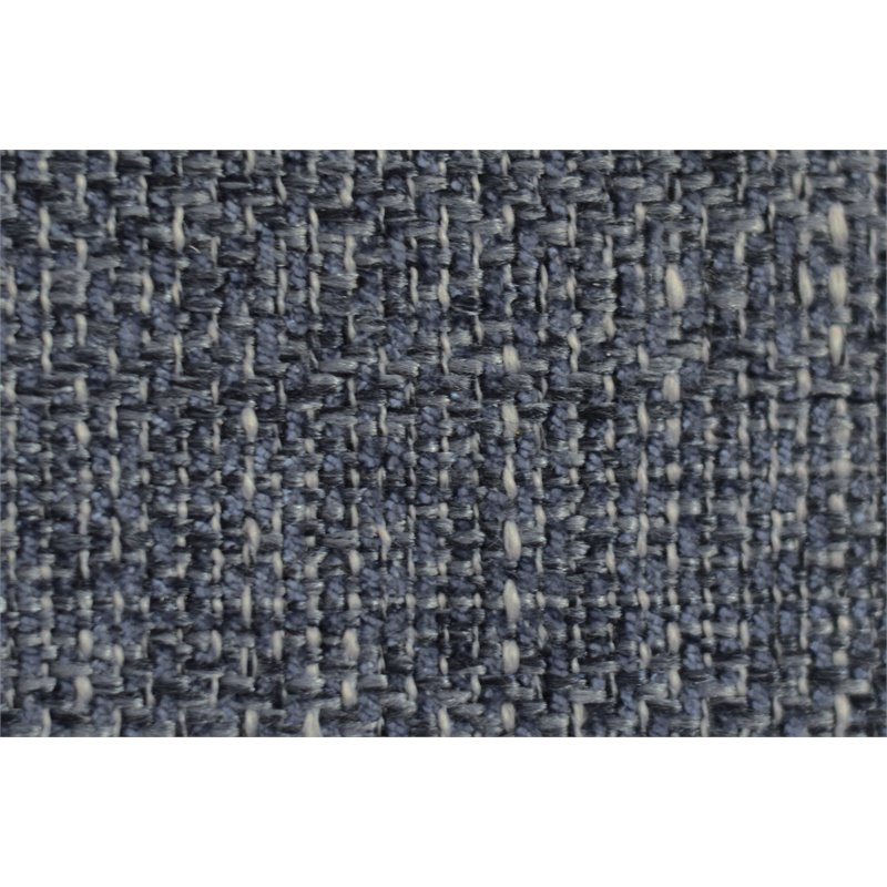 Omax Decor Darcy Wood and Fabric Upholstered Queen Platform Bed in Blue