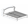 Omax Decor Darcy Wood and Fabric Upholstered Queen Platform Bed in Blue