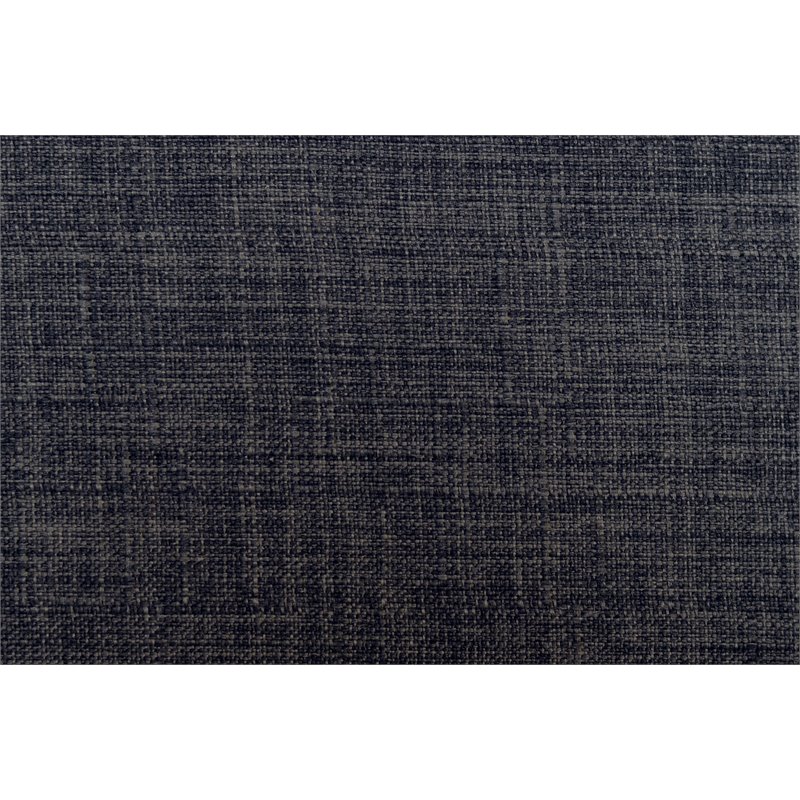 Omax Decor Henry Wood and Fabric Upholstered Queen Platform Bed in Dark Gray